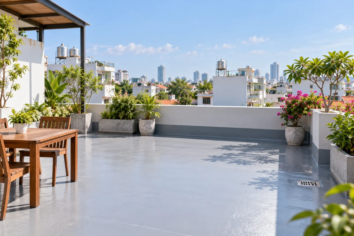 Chống thấm sân thượng nhà phố – Thịnh Phát Sửa Nhà