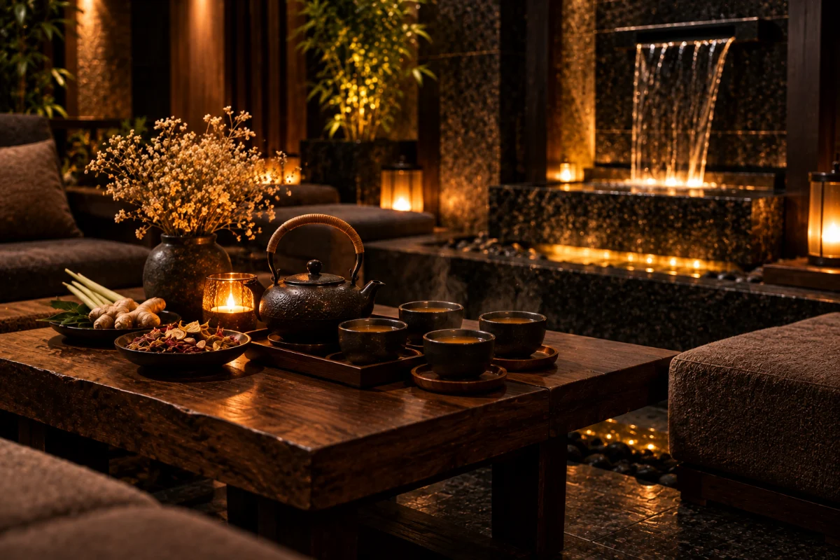 Góc trà thư giãn sau liệu trình – Thạch An