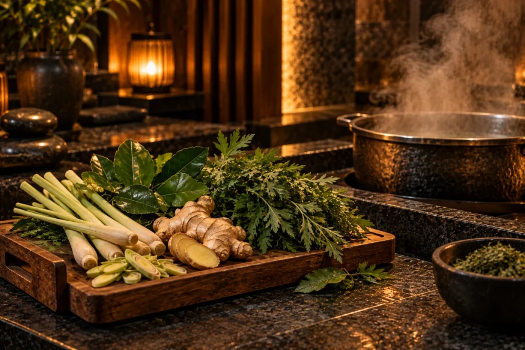 Lá xông thảo dược – Thạch An